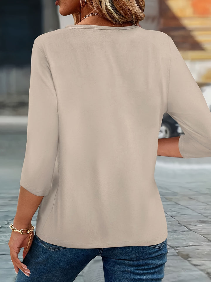 Amandine - Fashionable Summer V-Neck Shirt
