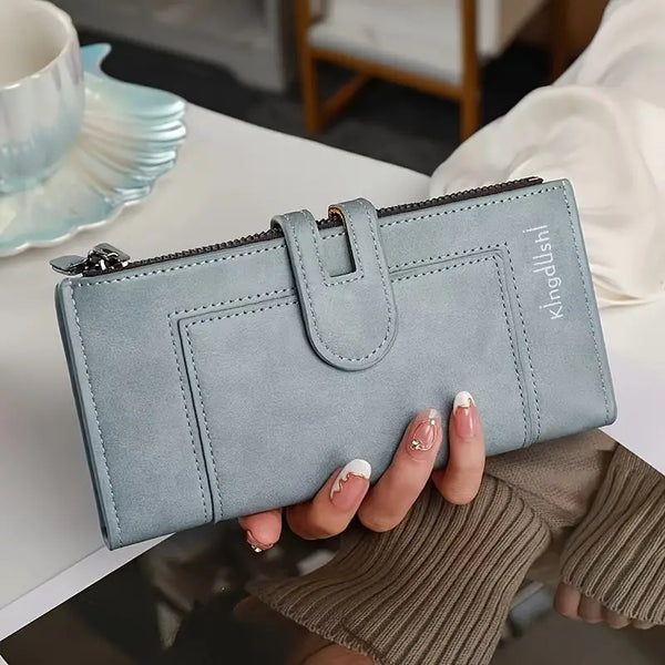 Hinina - Leather Wallet With Double Zipper