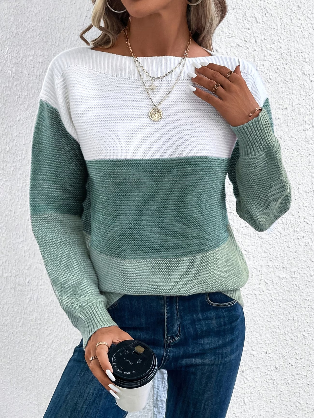 Faria - Elegant Long Sleeve Sweater