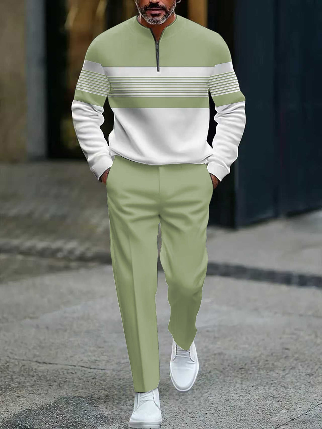 Mclerran - Graphic Print Sweater And Pants Set