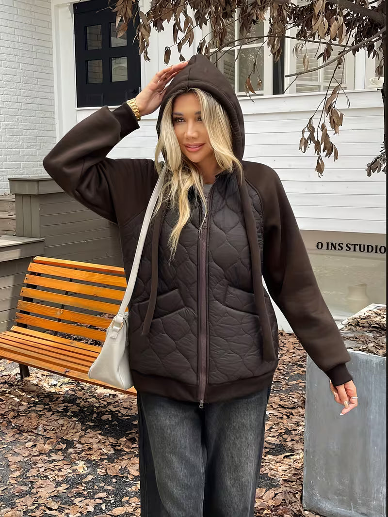 Adriyan - Long Sleeve Jacket With Quilted Panels