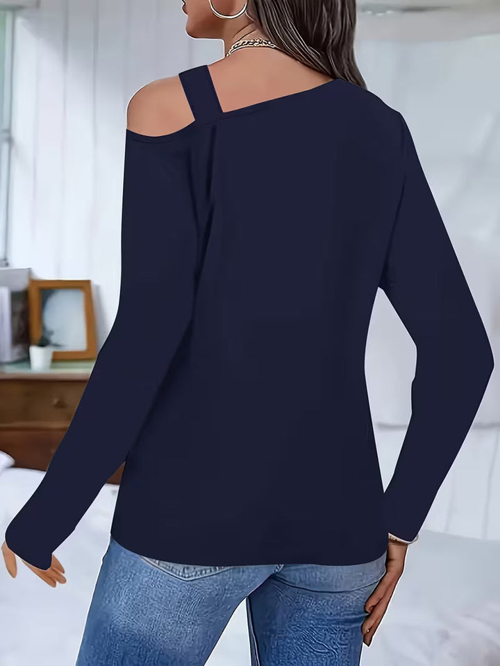 Ayza - Asymmetric Cutout Long Sleeve Top