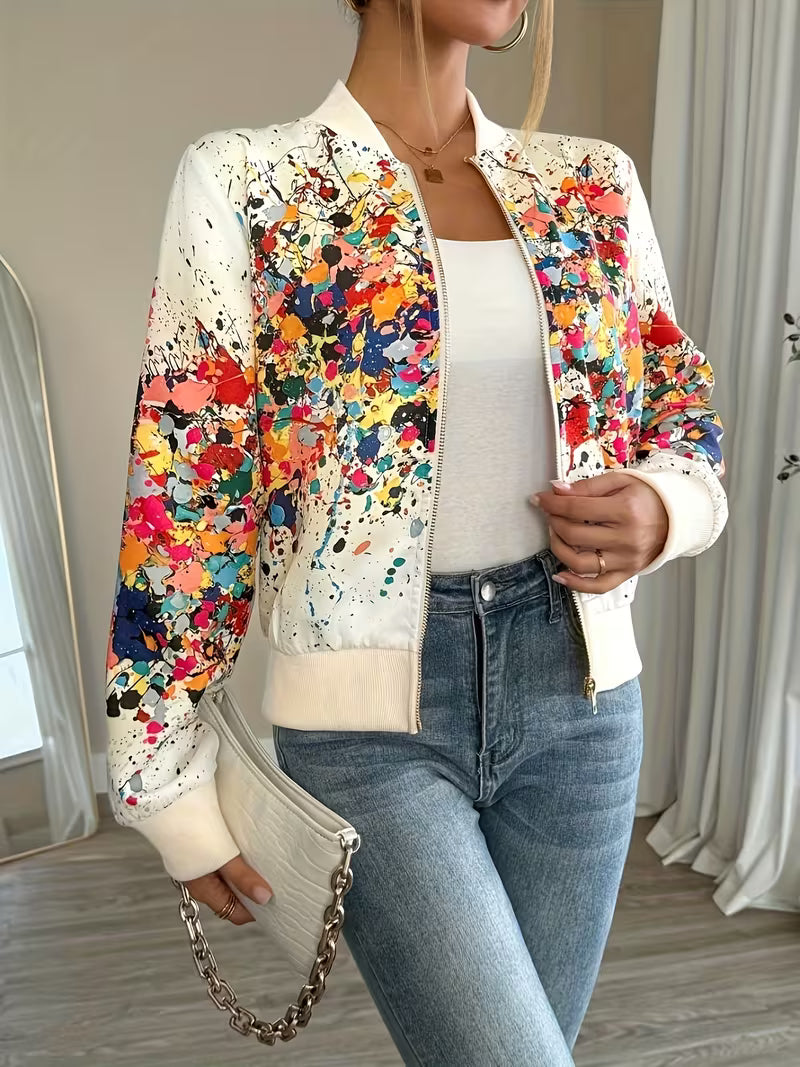 Riena - Vibrant Tie-Dye Print Jacket