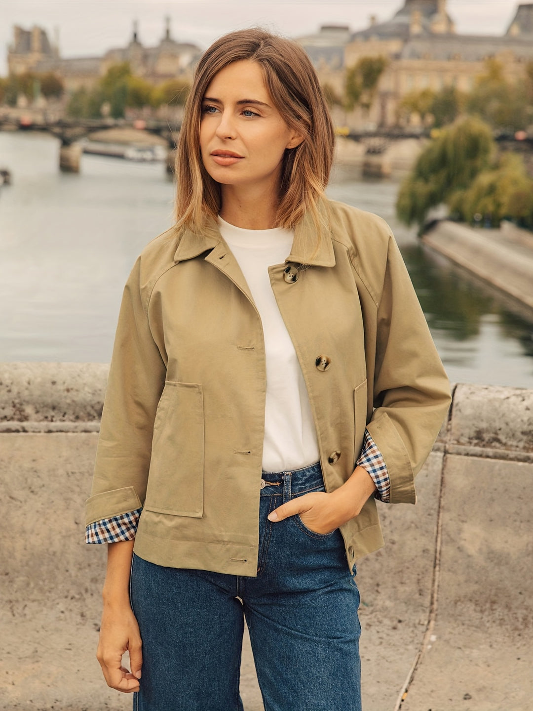 Lozano - Plaid Single-Breasted Jacket