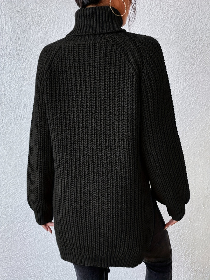 Lorina - Knit Turtleneck Long Sleeve Sweater