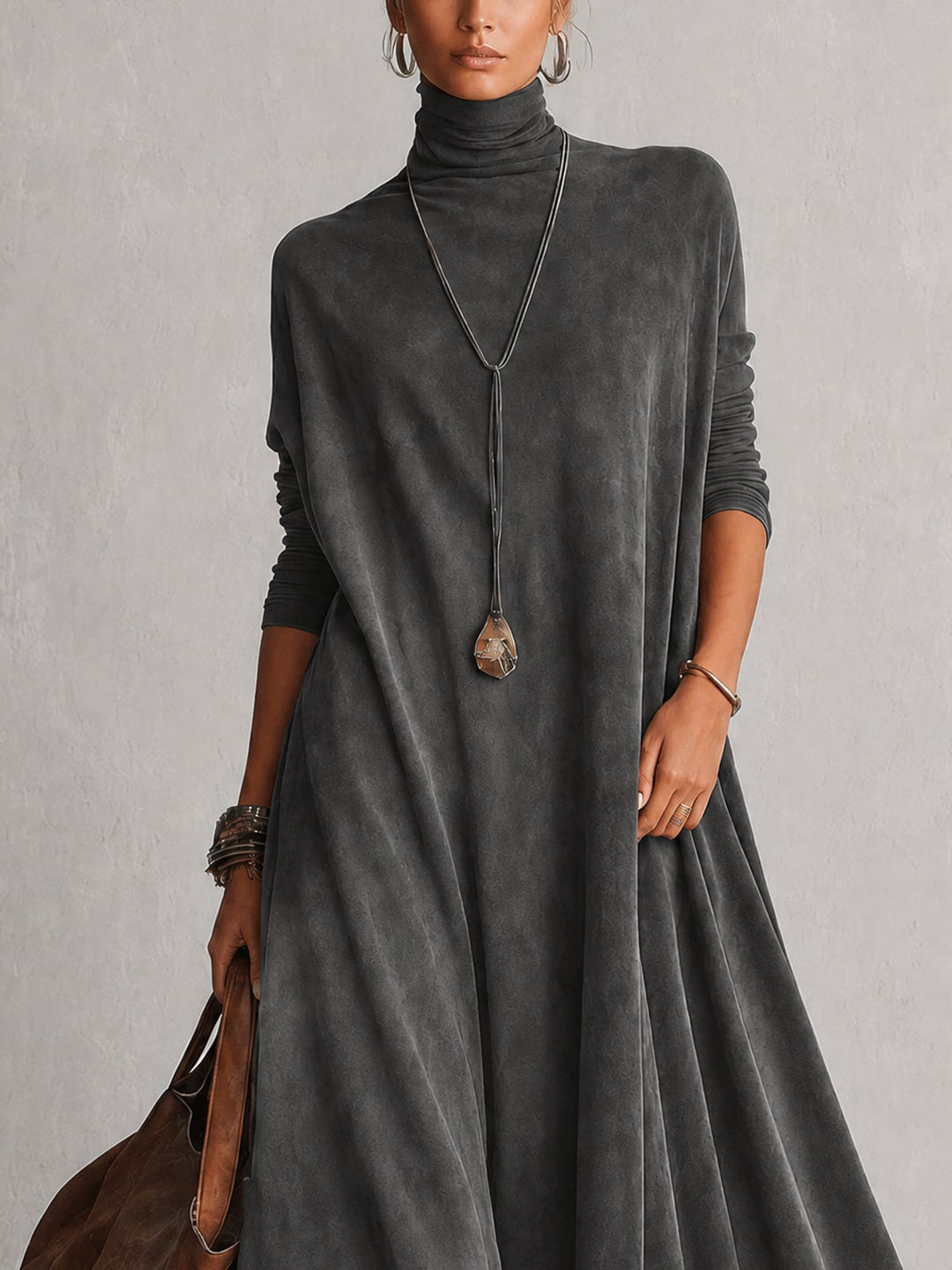 Albria - Long Sleeve Maxi Dress With Vintage Style