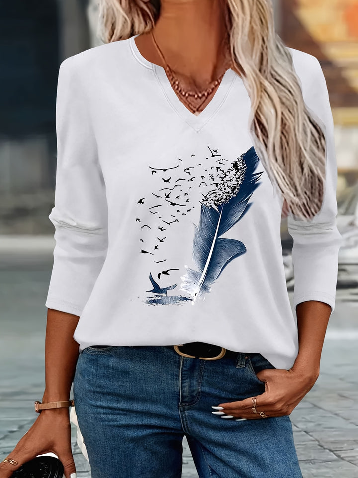 Amandine - Fashionable Summer V-Neck Shirt