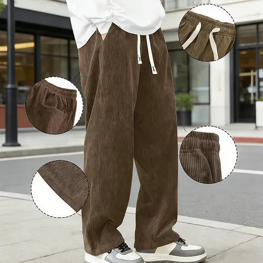 Warren - Wide-Leg Drawstring Pants With Pockets