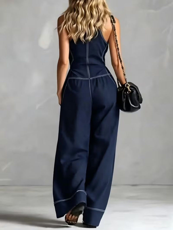 Bryana - Patchwork Striped Jumpsuit