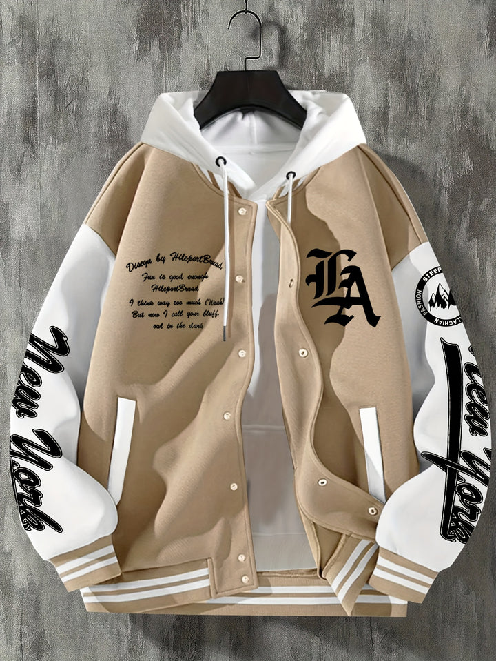 Steinke - Baseball Jacket With Button-Up Front