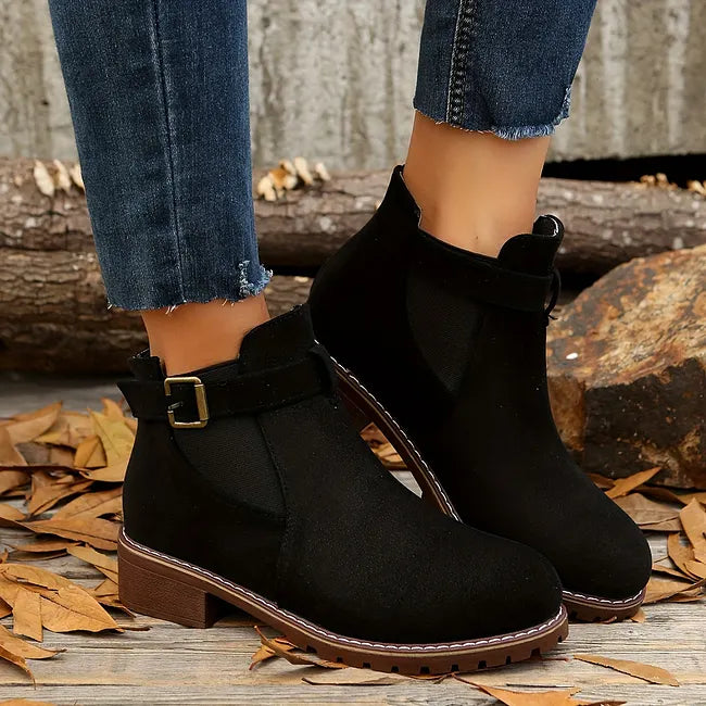 Miniya - Ankle Boots With Buckle Straps