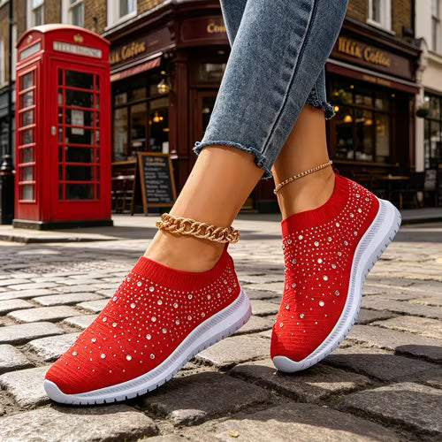 Elizaa - Comfortable Sneaker With Rhinestone