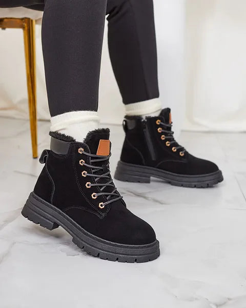 Alosia - Ankle Boots with Laces and Chunky Soles