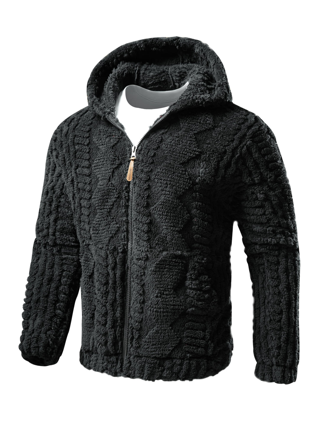 Bingwa - Long Sleeve Hooded Jacket With Zipper