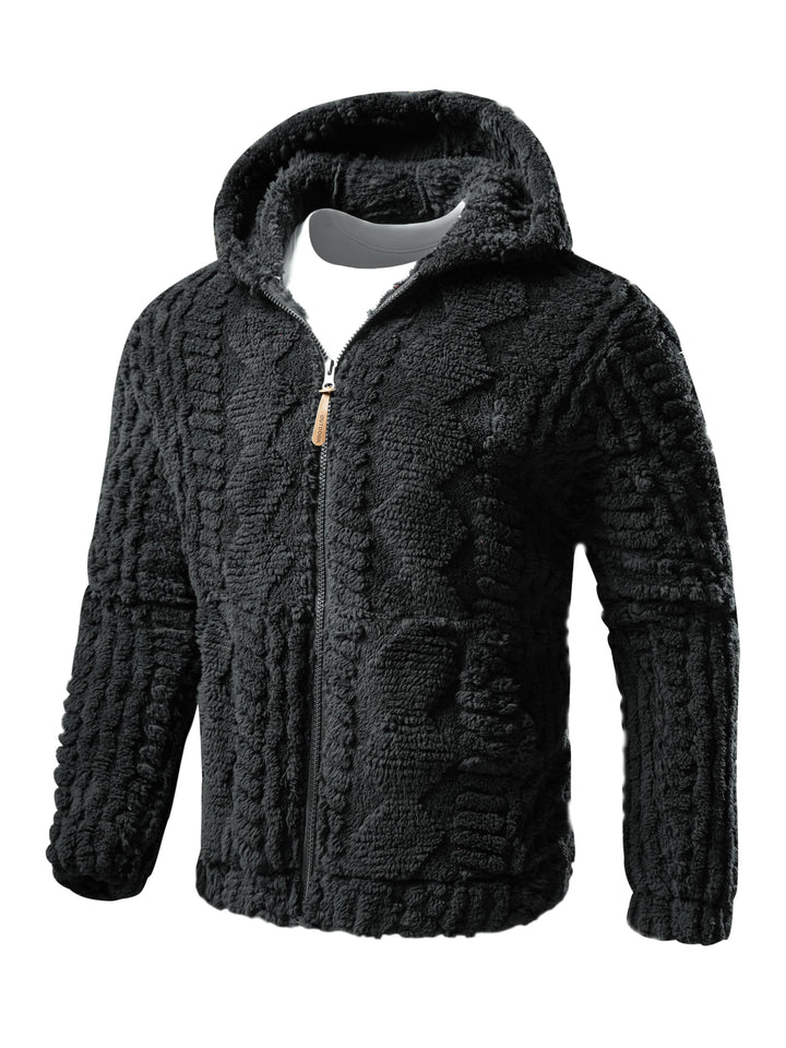 Bingwa - Long Sleeve Hooded Jacket With Zipper