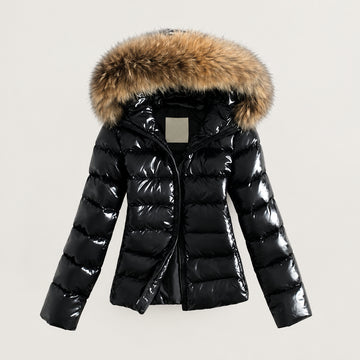 Eustolia - WaterProof Puffer Jacket With Fur Hood