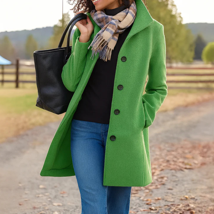 Danla - Long Sleeve Coat With Pockets
