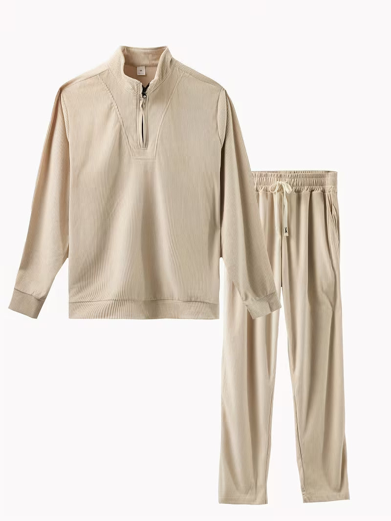 Cian - Quarter-Zip Two-Piece Tracksuit Set