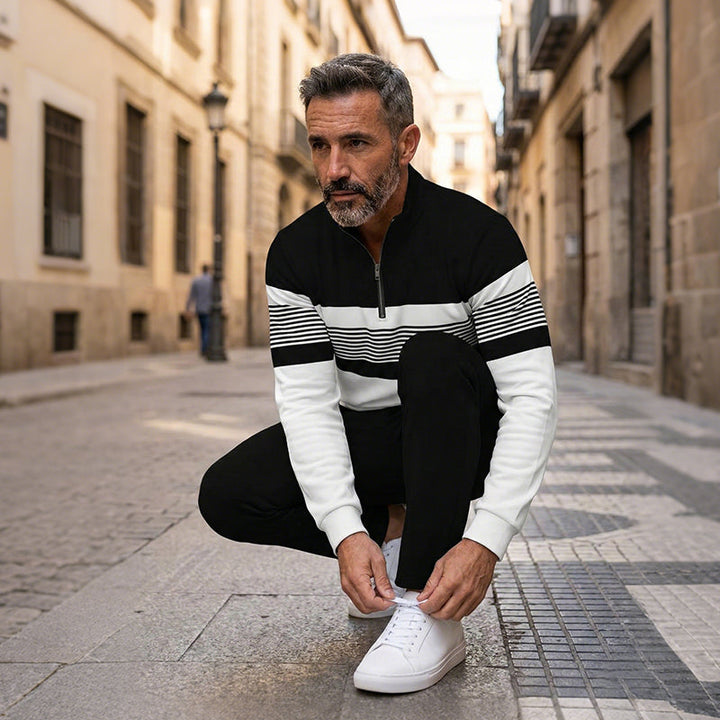Mclerran - Graphic Print Sweater And Pants Set