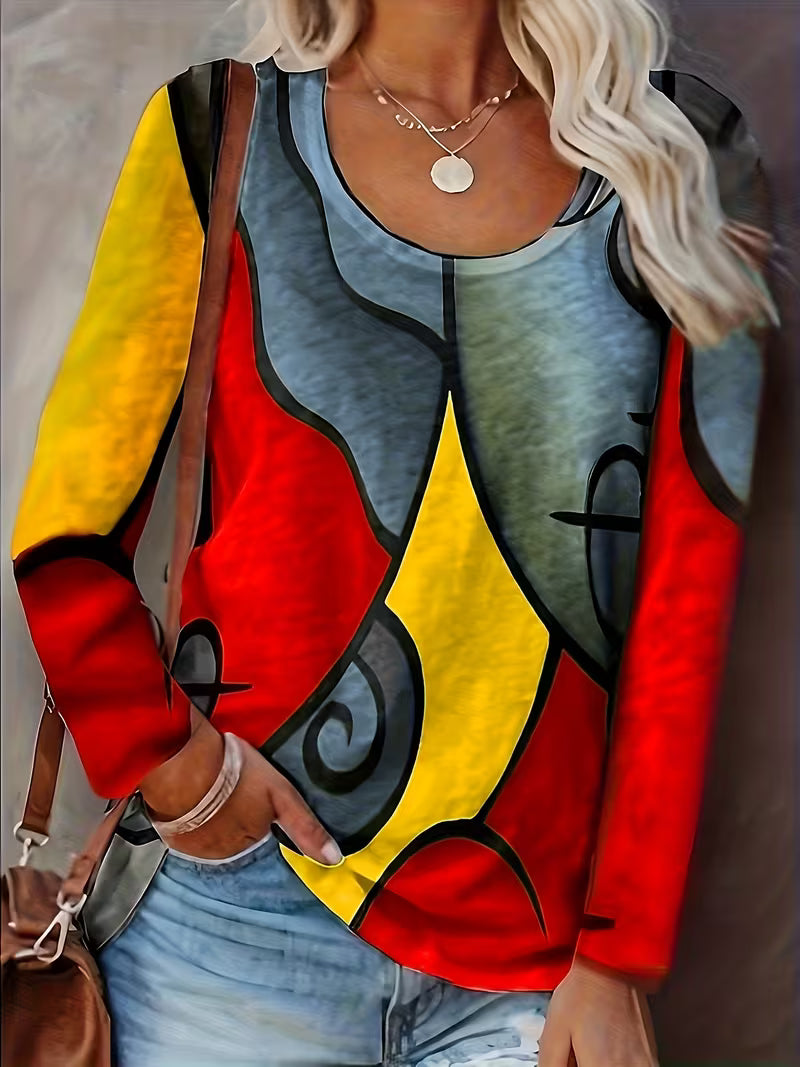 Limmina - Abstract Geometric Print Top