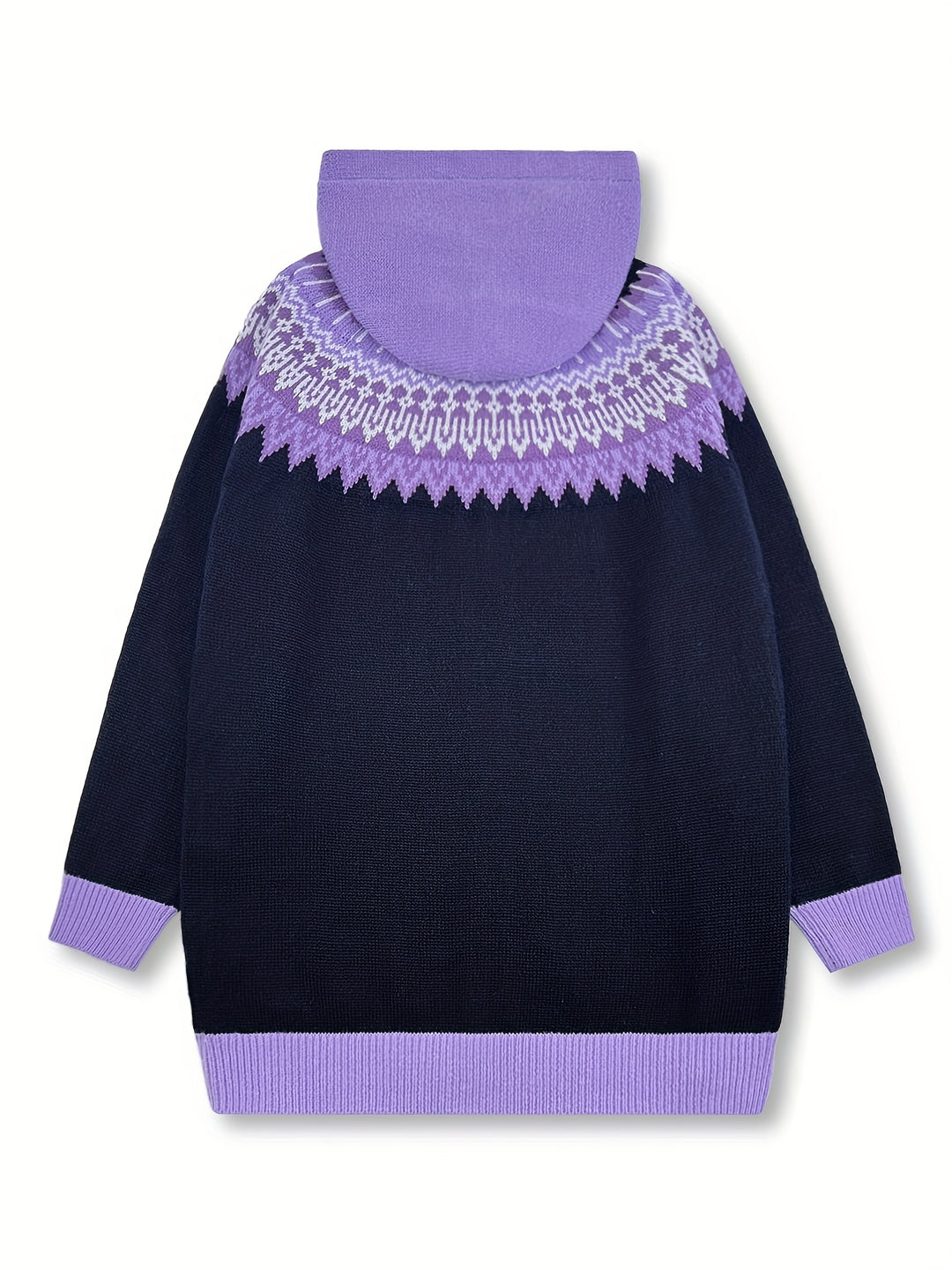 Gulnur - Elegant Long Sleeve Winter Hooded Sweater