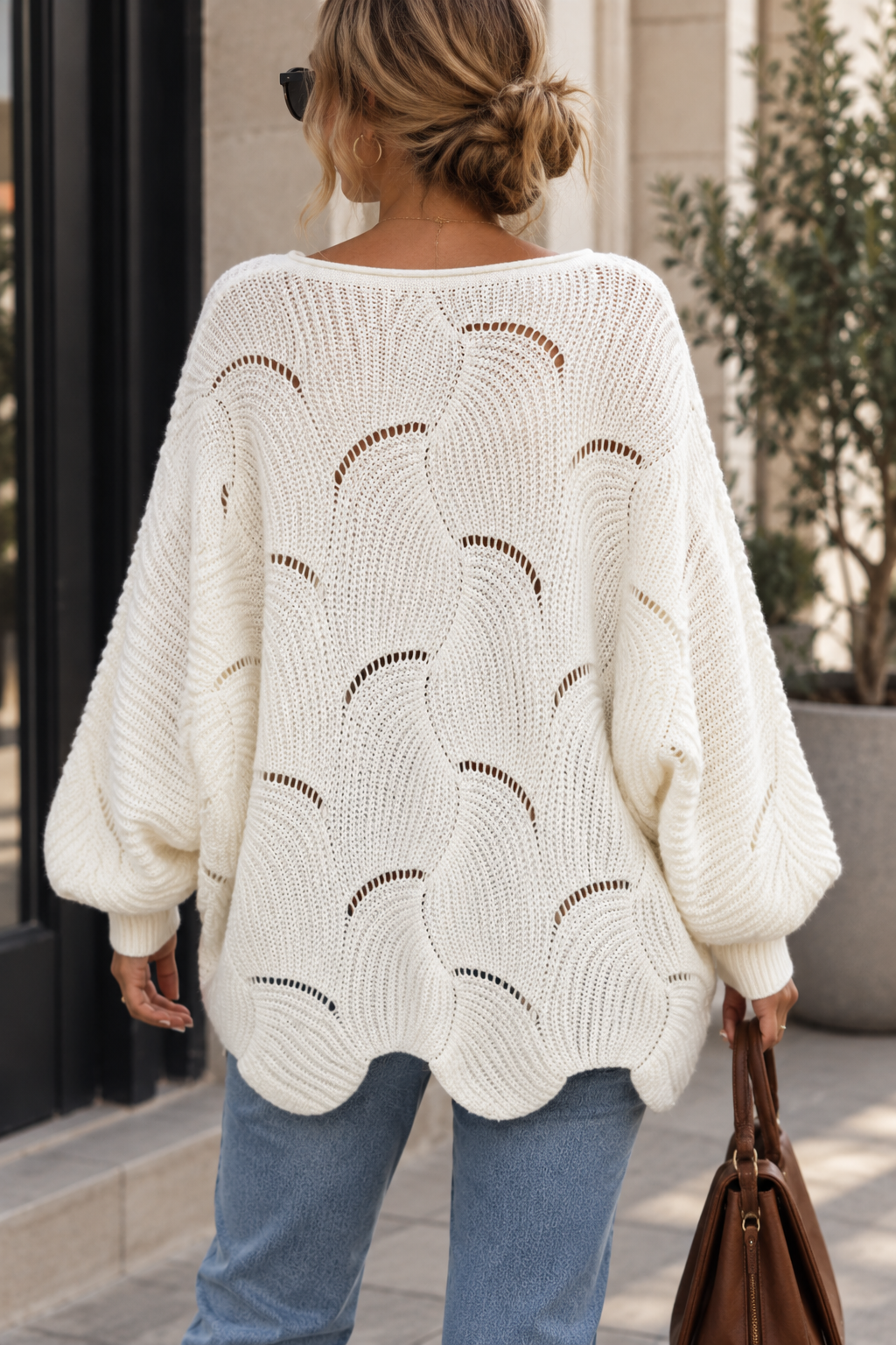 Zeyna - Long Sleeve Knit Sweater
