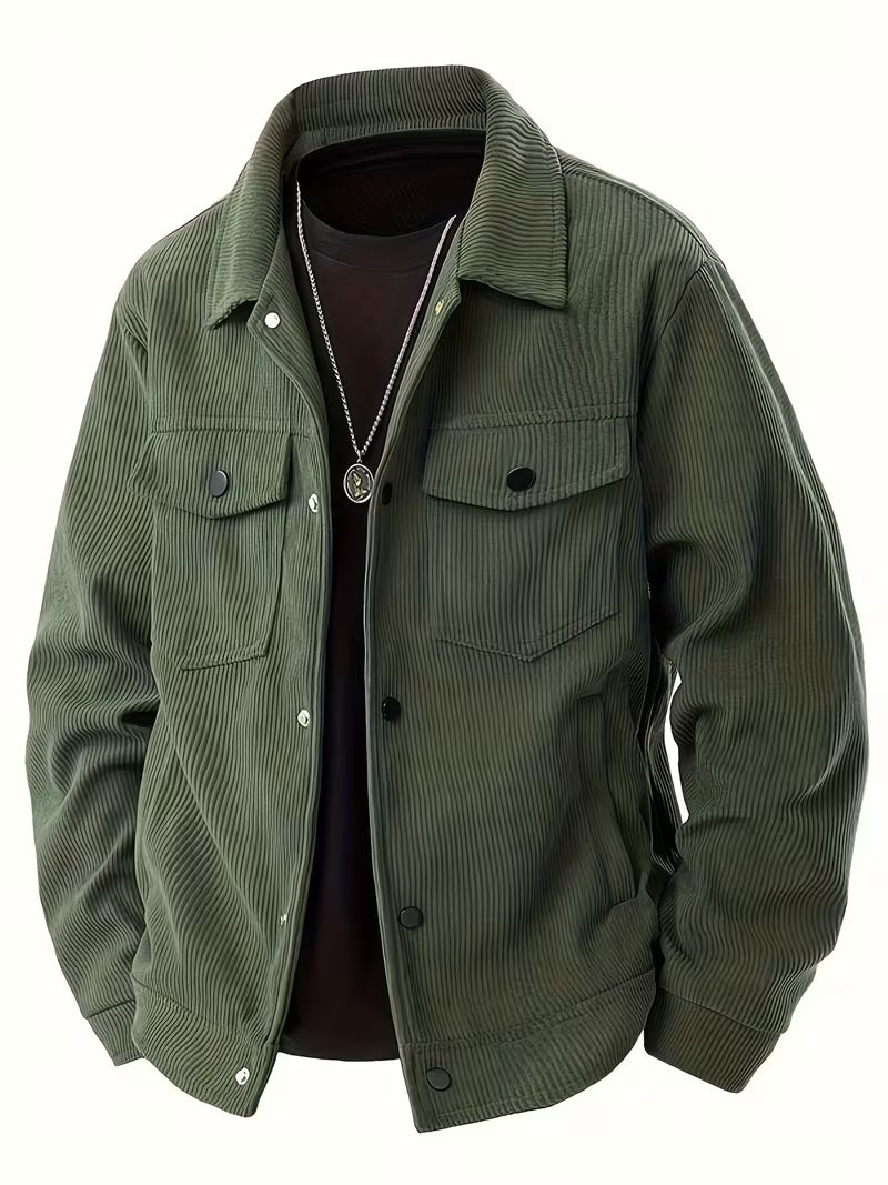 Matthaus - Corduroy Jacket With Collar and Flap Pockets