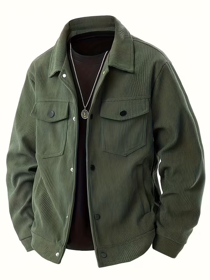 Matthaus - Corduroy Jacket With Collar and Flap Pockets