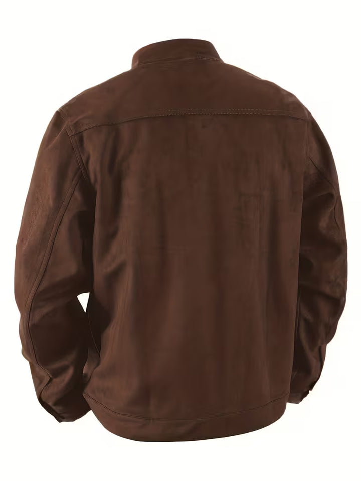 Jelil - Suede Jacket With Dual Front Pockets