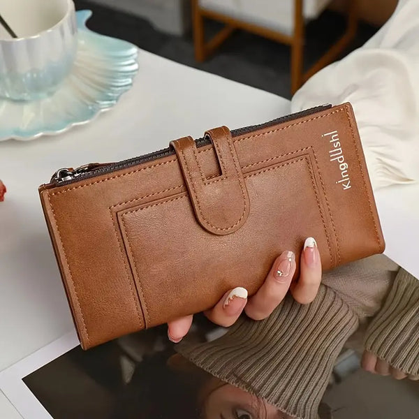 Hinina - Leather Wallet With Double Zipper