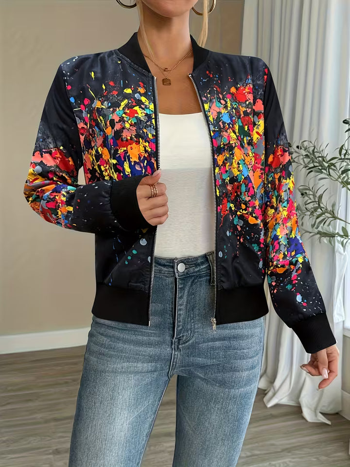 Riena - Vibrant Tie-Dye Print Jacket