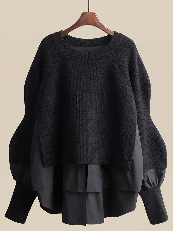 Milika - Ribbed Knit Sweater With Raglan Sleeve