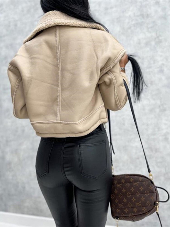 Reischl - Faux Shearling Lined Zip-Up Jacket