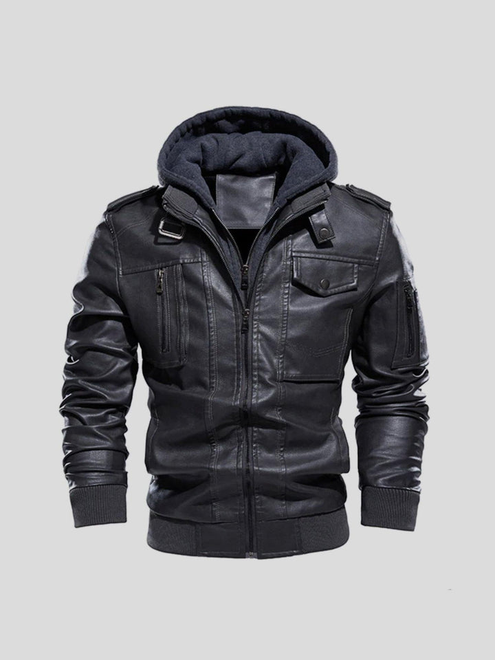 Edem - Leather Jacket With Zip Pockets