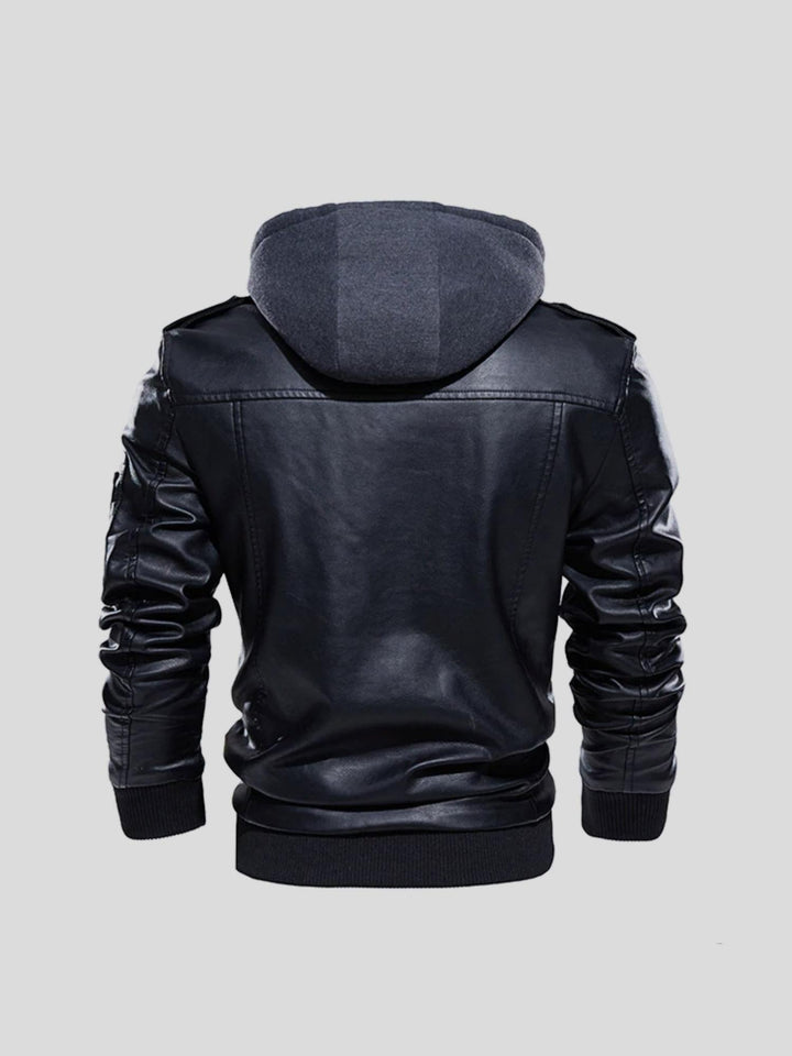Edem - Leather Jacket With Zip Pockets