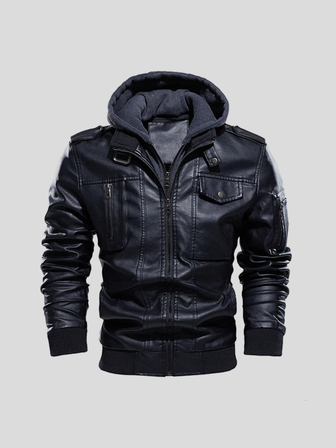 Edem - Leather Jacket With Zip Pockets