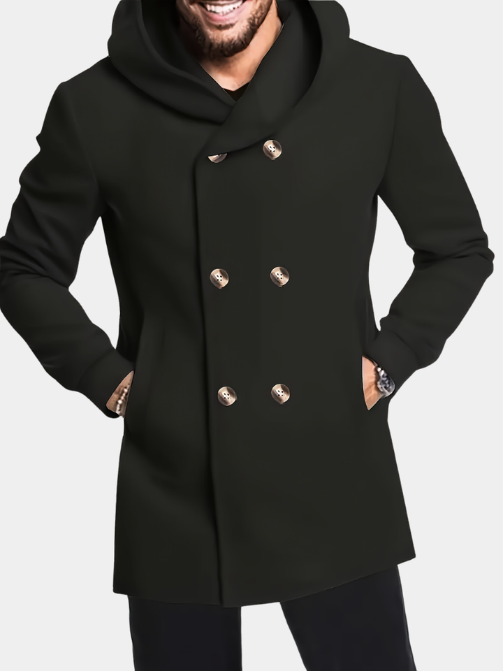 Crips - Double Breasted Hooded Coat