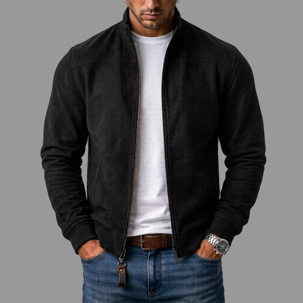 Brayden - Suede Bomber Jacket