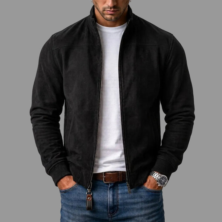 Brayden - Suede Bomber Jacket