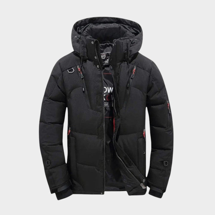 Alaxis - Puffer Jacket With Hood and Zippered Pockets