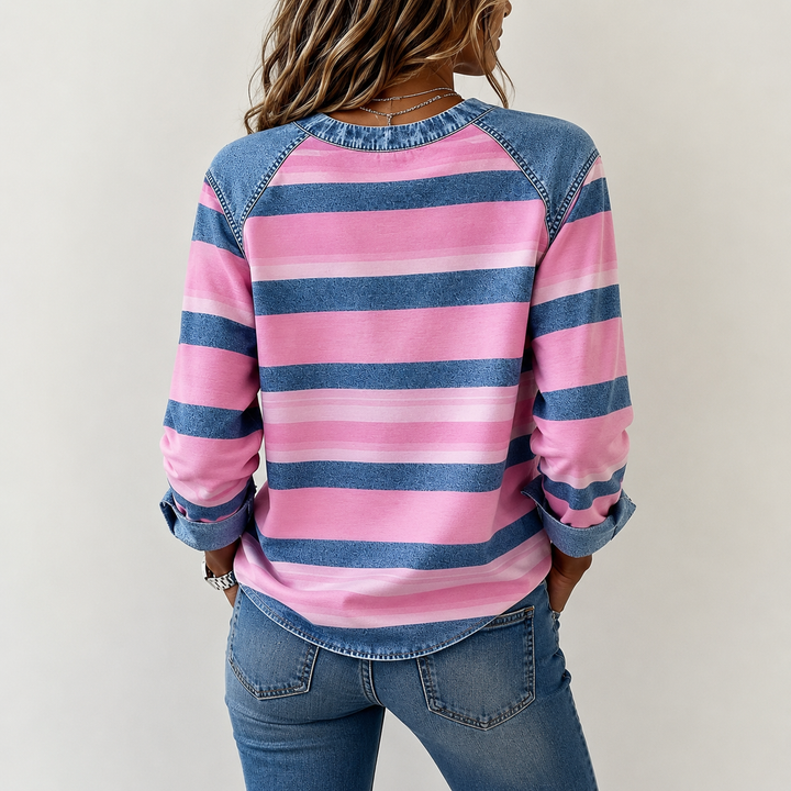 Vitkoriya - Casual Striped Sweatshirt