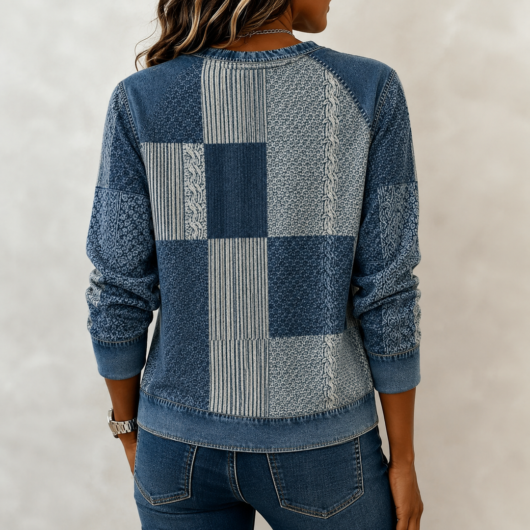 Dievina - Vintage Denim Sweatshirt