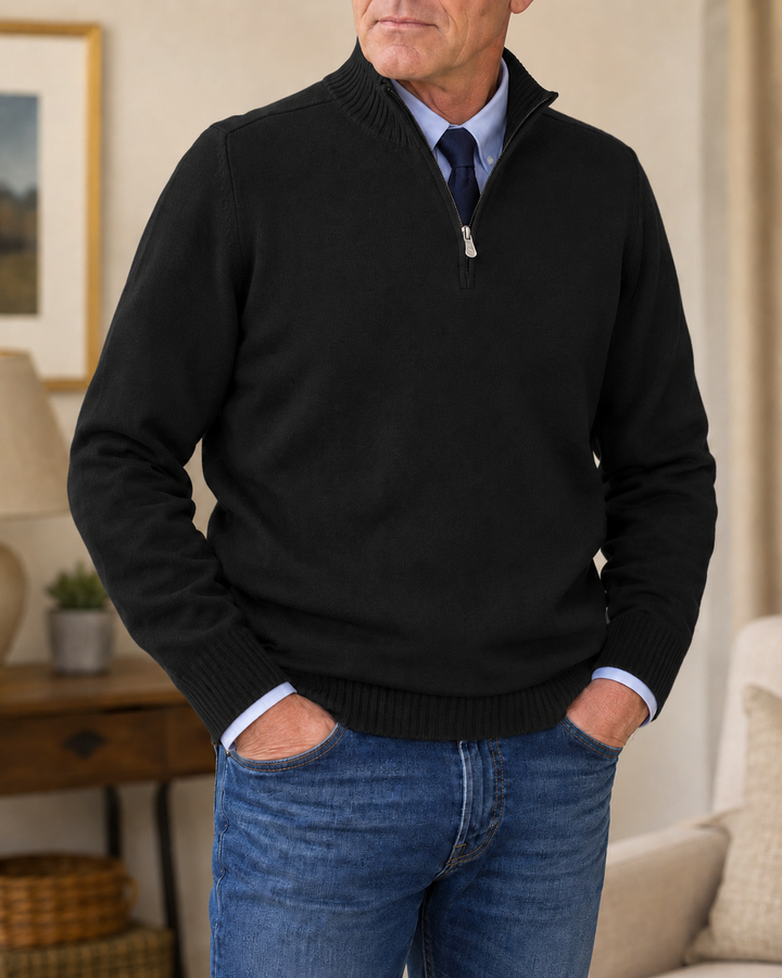 Abdel - Quarter-Zip Long Sleeve Sweater