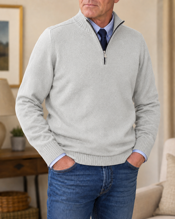Abdel - Quarter-Zip Long Sleeve Sweater