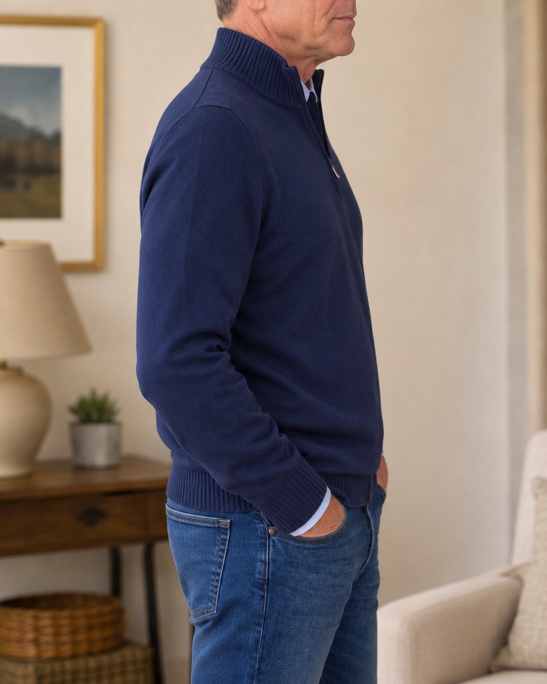 Abdel - Quarter-Zip Long Sleeve Sweater
