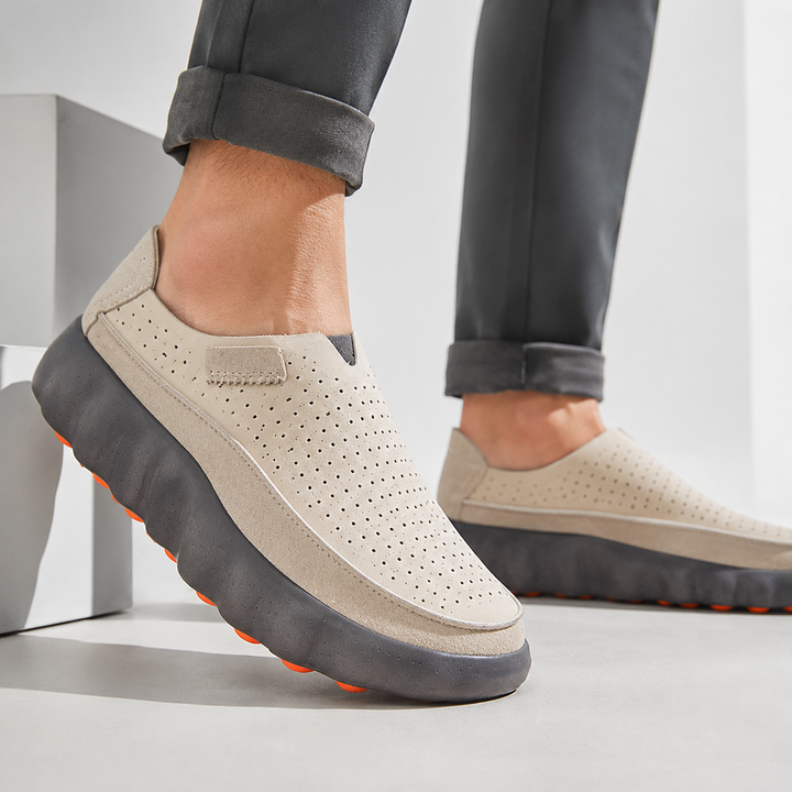 Sameth - Perforated Slip On Shoes with Flexible Sole