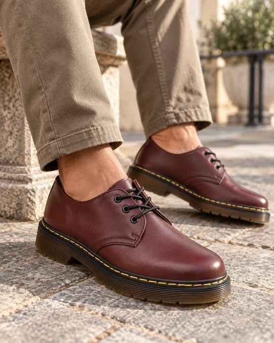 Nyklas - Lace-Up Derby Shoes With Contrast Sole Stitching