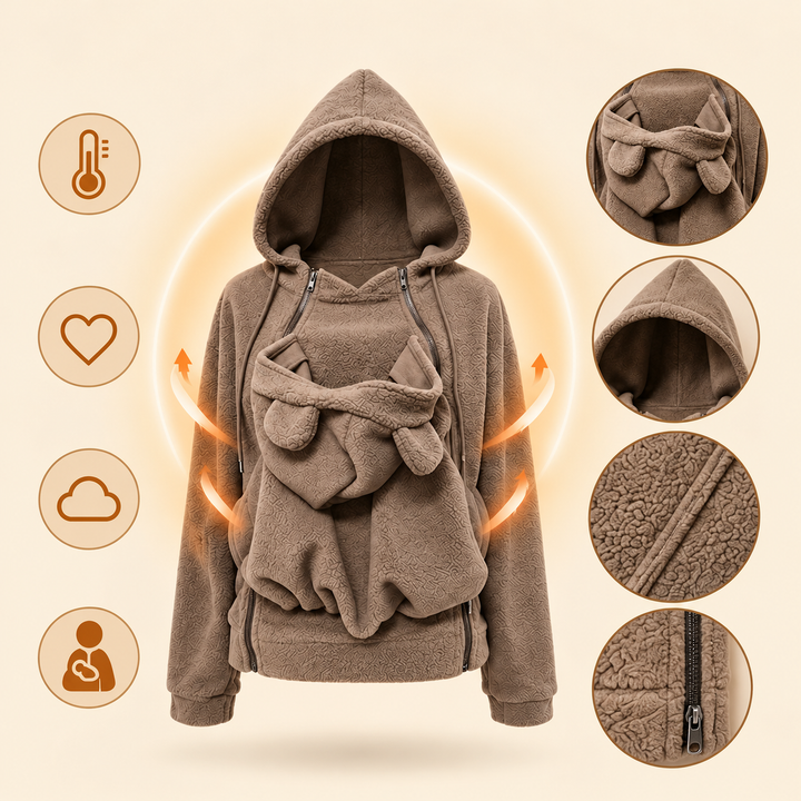 Naeza - Babywearing Hooded Fleece Jacket