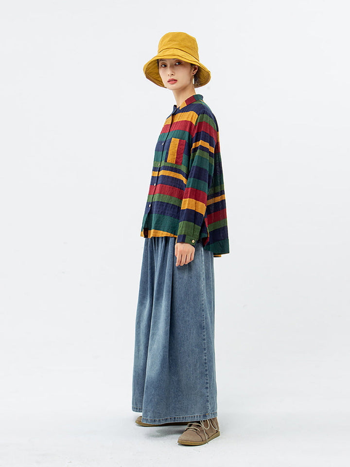 Aelina - Striped Long Sleeve Shirt