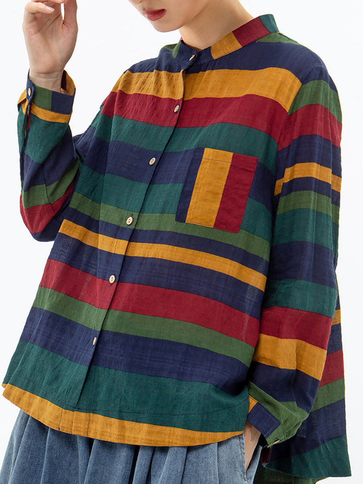 Aelina - Striped Long Sleeve Shirt